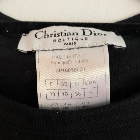 Dior \\ Vintage Black Tank Top with Silk Wrap Details - Picture 4 of 4